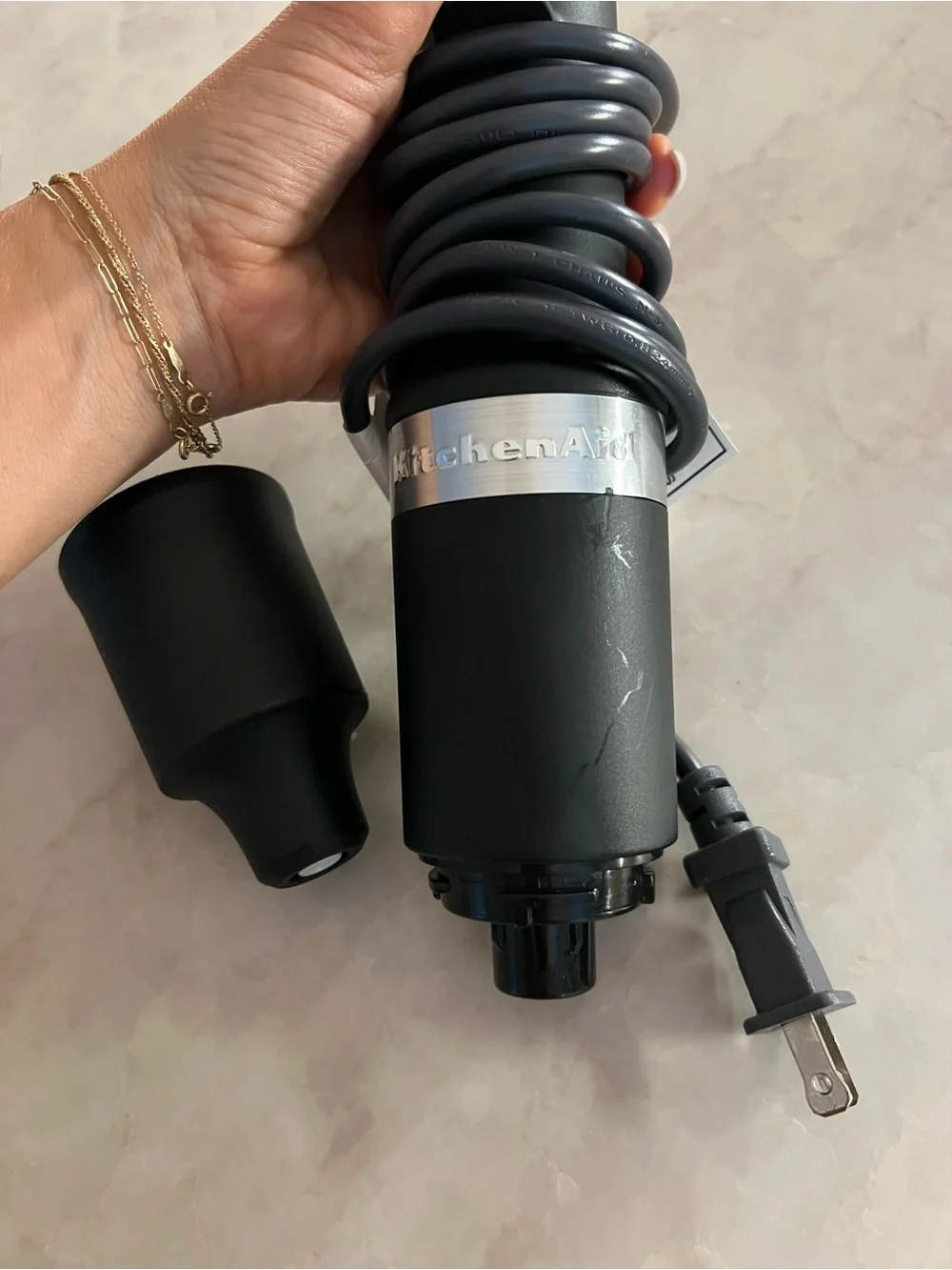 KitchenAid Black Matte Variable Speed Corded Hand Blender with Accessories